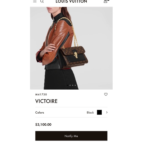 🆕🥰NWT Discontinued Louis Vuitton Victoire Noir Chain Bag - Picture 6 of 6